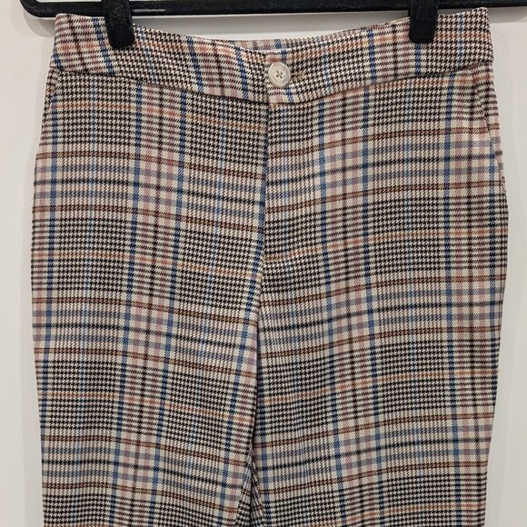 Anthropologie Pants - Anthropologie Plaid Cuffed Tapered Dress Pants Size 2